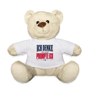 Ich Denke Also PromptIch - Teddy - Weiß - Vorne