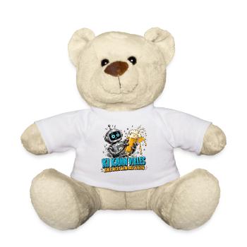 Roboter mit Bierglas-Humor - Teddy - Weiß - Vorne