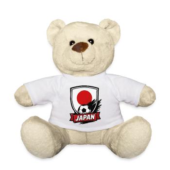 Japan Football Shield Logo - Teddy Bear - white - Front