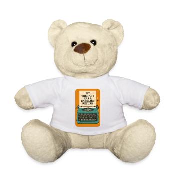 Therapy with carriage return | Writing - Teddy Bear - white - Front