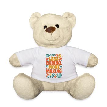 Weniger kaufen | Upcycling Selbermachen - Teddy - Weiß - Vorne