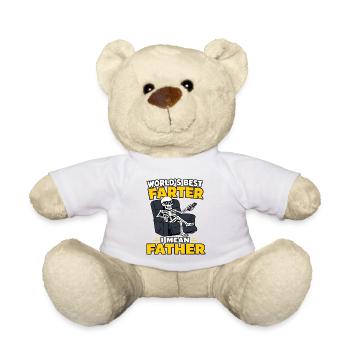 Father's Day Dad World's Best Farter I Mean Father - Teddy Bear - white - Front