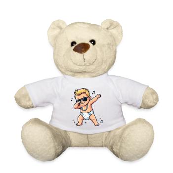 Cute Baby – Blonde Boy - Teddy Bear - white - Front