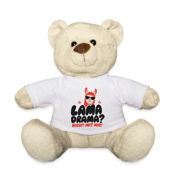 Lama Drama Nicht Mit Mir Lustiger Spruch - Teddy - Weiß - Vorne