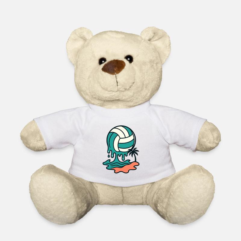 Dripping Beach Volleyball - Teddy Bear - white