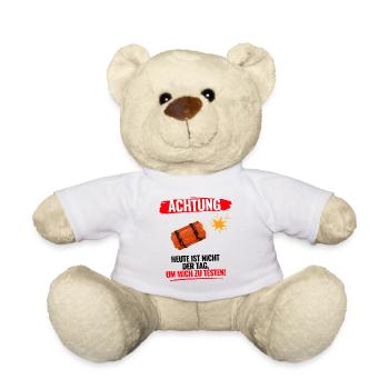 Heute Nicht Testen - Teddy - Weiß - Vorne