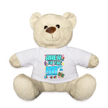 Retour au néon rétro des années 90 - Nounours - blanc - Devant