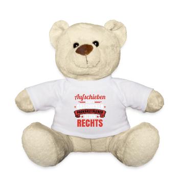 Aufschieben statt Abschieben / Prokrastinierer  - Teddy - Weiß - Vorne
