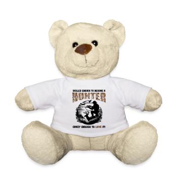 Insigne de Chasseur Fou Talentueux - Nounours - blanc - Devant