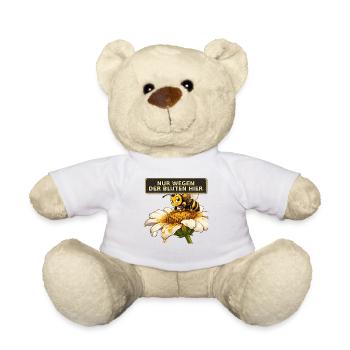 Biene Honig Imker Honigwabe Blumen Wiese Insekt - Teddy - Weiß - Vorne
