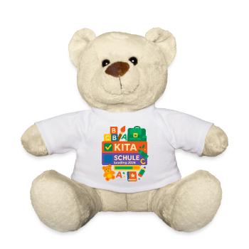 Kita Schule Loading 2026 Schulstart bunt - Teddy - Weiß - Vorne