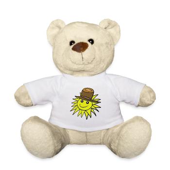 Chouette Soleil Joyeuse et mignonne - Nounours - blanc - Devant
