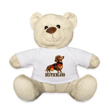 Dackel im Deutschland-Style - Teddy - Weiß - Vorne