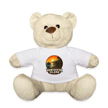 Vancouver Island Canada Forest Nature Adventure - Teddy Bear - white - Front