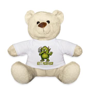 Grüner Monster Igitt Menschen - Teddy - Weiß - Vorne