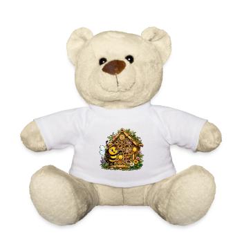 Biene Honig Imker Honigwabe Blumen Wiese Insekt - Teddy - Weiß - Vorne