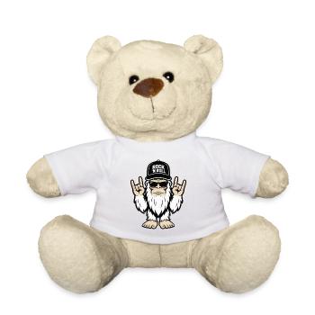 Rock, Rocker, Musique rock, Heavy metal, Rock Hand - Nounours - blanc - Devant