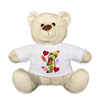 Teddybär Eis Eiscreme Kinder Sommer  - Teddy Bear - white - Front