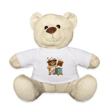 Honey bear in a bee suit - Teddy Bear - white - Front