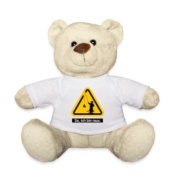 So, ich bin raus. Zeit zum Angeln - Teddy - Weiß - Vorne