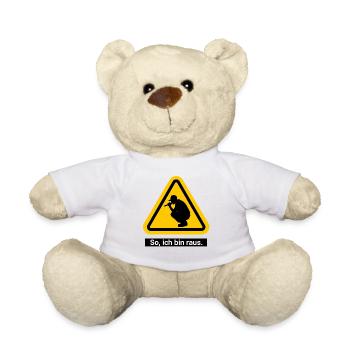 So, ich bin raus. Zeit für Musik - Teddy - Weiß - Vorne
