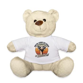Es Eskaliert Eh Strauß Vogel Party Humor Spruch - Teddy - Weiß - Vorne