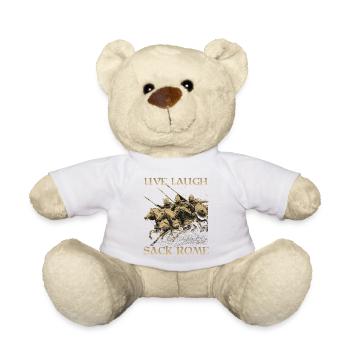 Motif historique des cavaliers Cavalerie gothique tardive - Nounours - blanc - Devant