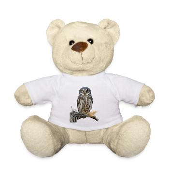 Illustration de la chouette du gardien de l’aube - Nounours - blanc - Devant