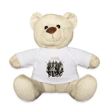 Guerrier équestre d’Empire mongol de Gengis Khan - Nounours - blanc - Devant
