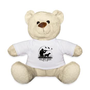 Motif de la chasse répétée de la chasse Rise - Nounours - blanc - Devant