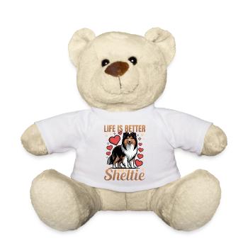 Shetland Sheepdog Sheltie Dog Breed - Teddy Bear - white - Front