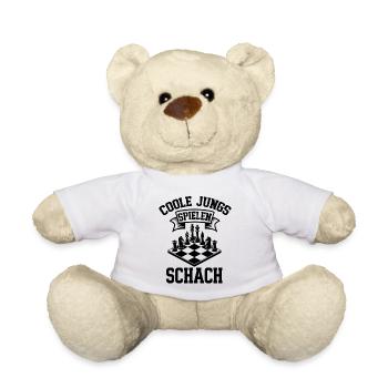 Coole Jungs spielen lustige Schach Spiel Sprüche - Teddy - Weiß - Vorne