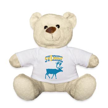 Sweden Moose Retro-Logo - Teddy - Weiß - Vorne