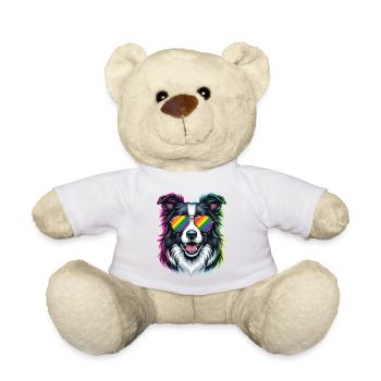 Mois de la fierté LGBTQ - Border Collie - Nounours - blanc - Devant