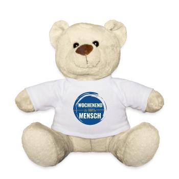 Wochenendmensch – Zu 100% ich - Teddy - Weiß - Vorne