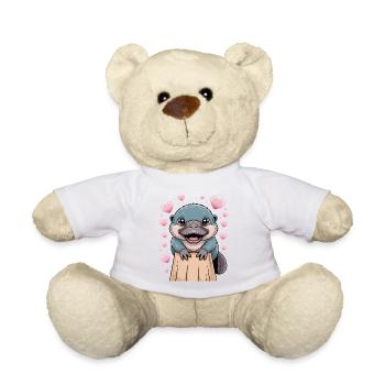 Loutre d’amour avec des cœurs - Nounours - blanc - Devant