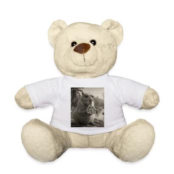 Pizza Capybara with sunglasses - Teddy Bear - white - Front