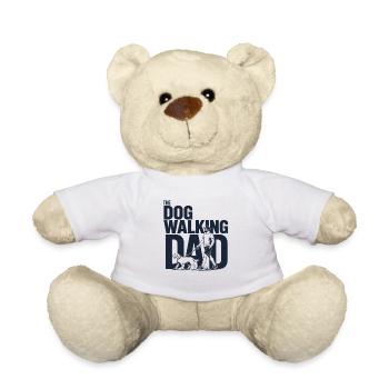 T-shirt Papa Hunde Promenant le Chien - Nounours - blanc - Devant