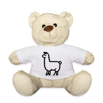lama - Teddy Bear - white - Front