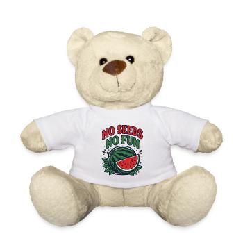 Watermelon | No cores, no fun - Teddy Bear - white - Front