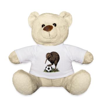 Joueur de football Kiwi Bird Drôle - Nounours - blanc - Devant