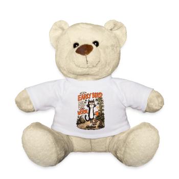 Frühvogel behält die Wurmkatze - Teddy - Weiß - Vorne