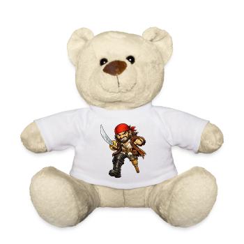 Pirat mit Schwert - Teddy - Weiß - Vorne