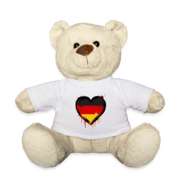 Heart Flag Graffiti Germany - Teddy Bear - white - Front