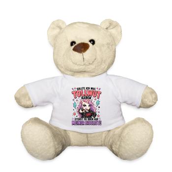 Tollwut Einhorn mit bissiger Ironie - Teddy - Weiß - Vorne