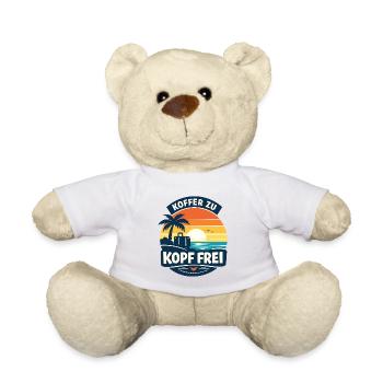 Koffer zu Kopf frei Urlaub am Meer - Teddy - Weiß - Vorne
