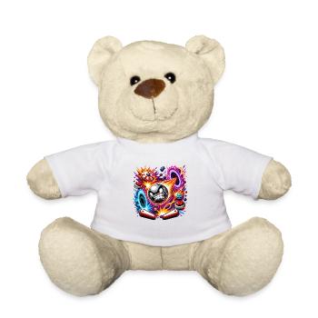Pinball in the Neon Cosmos - Teddy Bear - white - Front