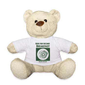 Breakfast Here For Second Breakfast Fueling - Teddy Bear - white - Front