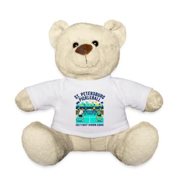 Naples Florida Skyline With Pickleball Theme - Teddy Bear - white - Front