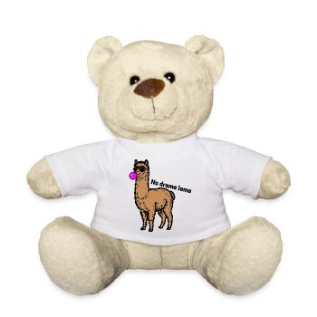 Cooles Lama - No drama lama - Teddy - Weiß - Vorne